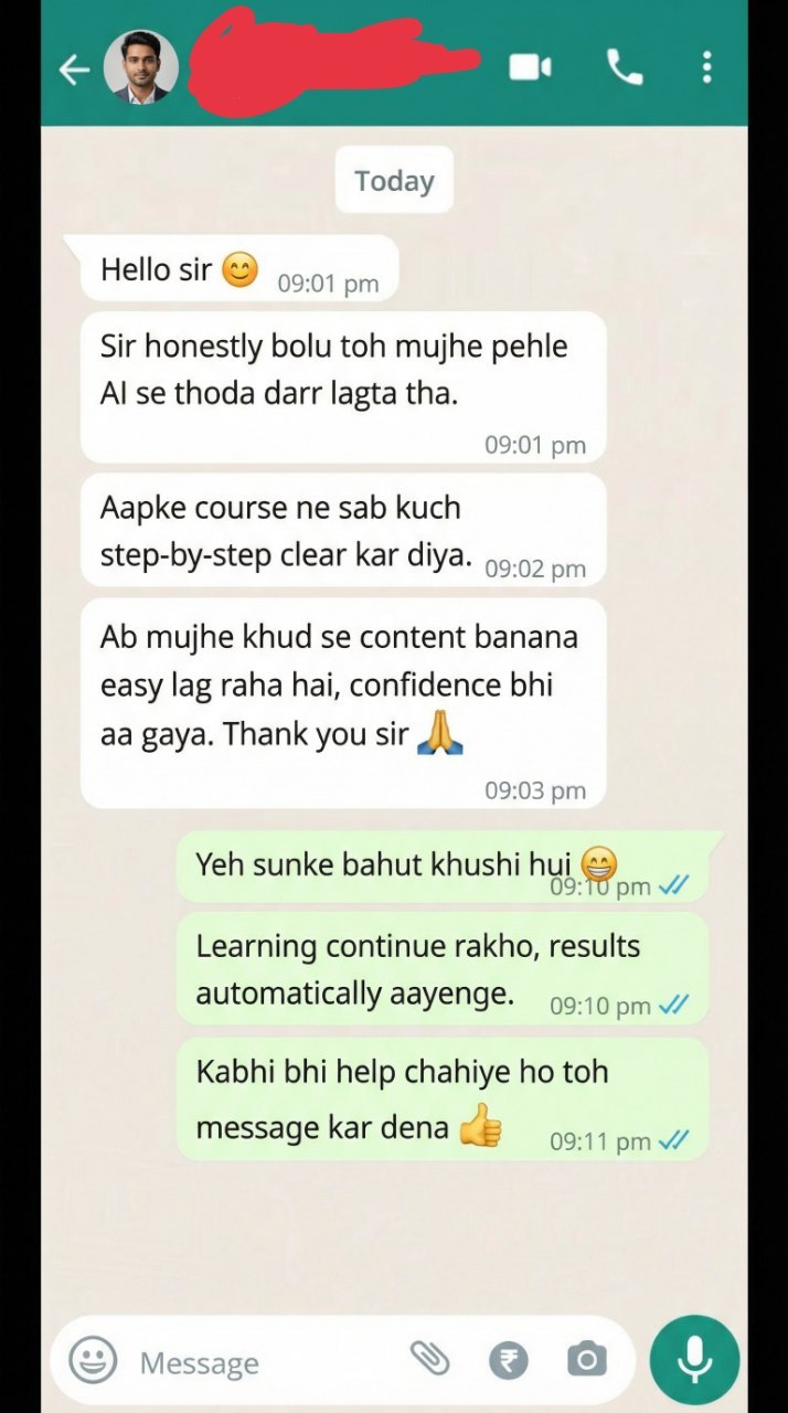 Student Testimonial WhatsApp Chat 3